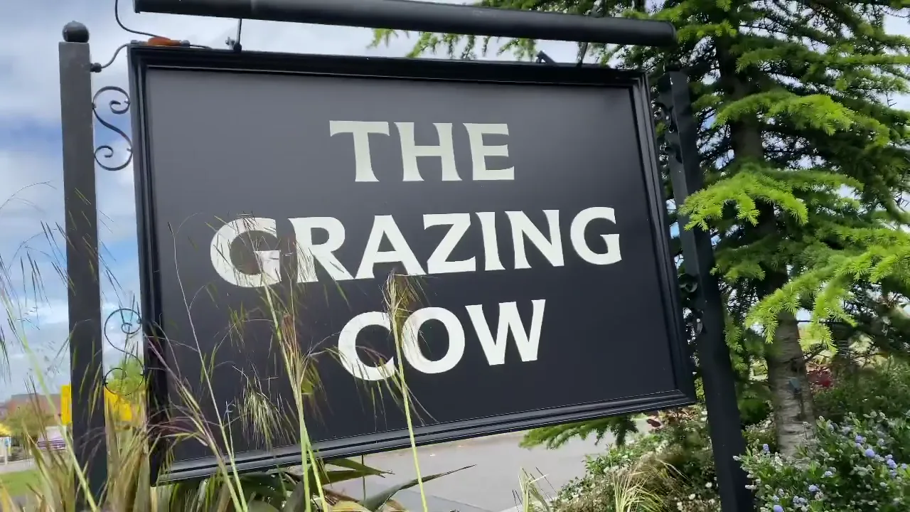 The Grazing Cow pub sign